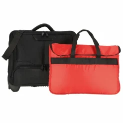 Dermata 2 Rollen Businesstrolley 41 cm Laptopfach schwarz