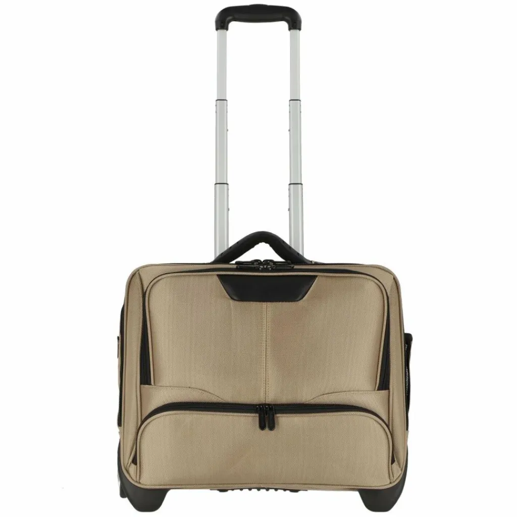 Best Dermata 2 Rollen Businesstrolley 41 cm Laptopfach champagner