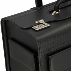 Dermata Pilotenkoffer<2 Rollen Pilotentrolley 40 cm schwarz