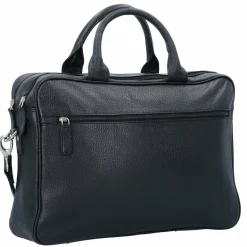 Outlet Dermata Aktentasche Leder 40 cm Laptopfach schwarz