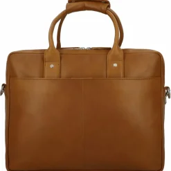 Best Dermata Aktentasche Leder 39 cm Laptopfach cognac