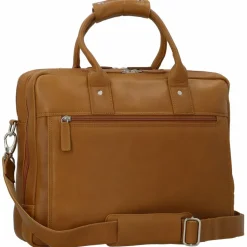 Best Dermata Aktentasche Leder 39 cm Laptopfach cognac