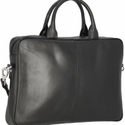 Dermata Laptoptaschen|Aktentaschen<Aktentasche Leder 39 cm Laptopfach schwarz