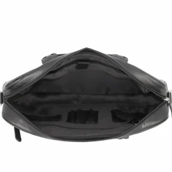 Dermata Laptoptaschen|Aktentaschen<Aktentasche Leder 39 cm Laptopfach schwarz