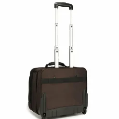 Outlet Dermata 2-Rollen Businesstrolley 42 cm Laptopfach braun