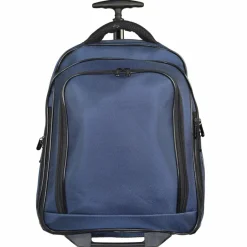 Dermata 2-Rollen Rucksacktrolley 47 cm Laptopfach blau