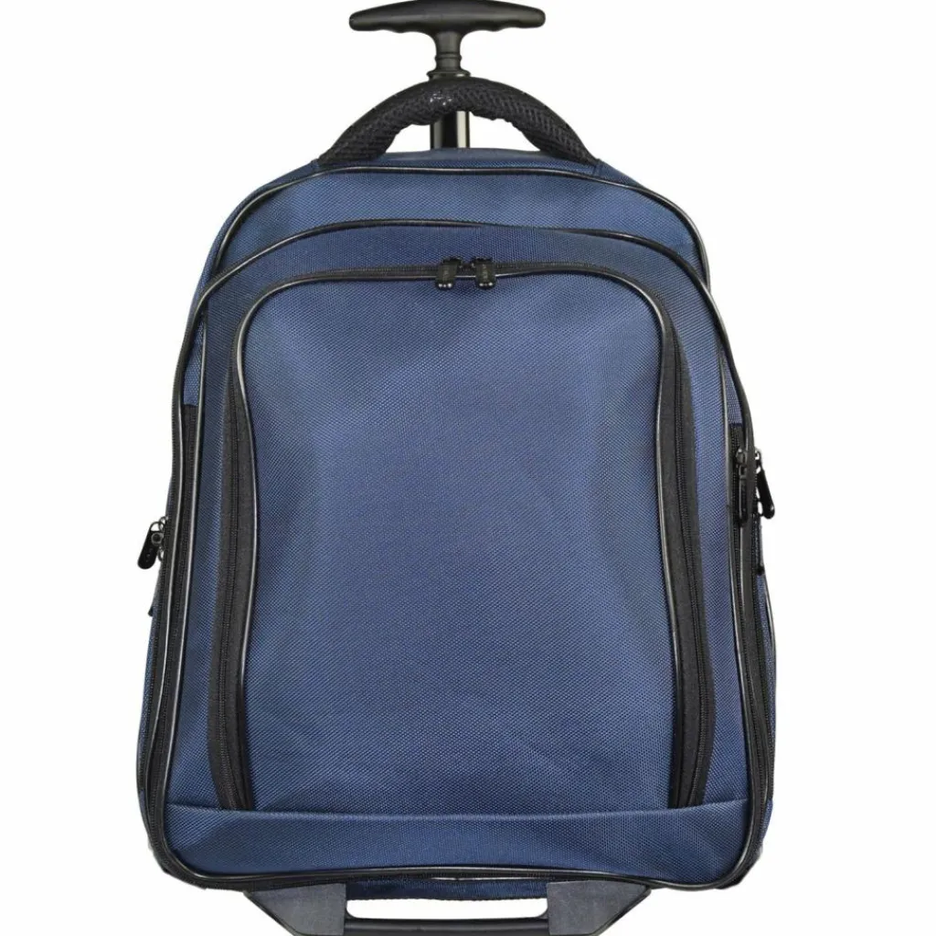 Dermata 2-Rollen Rucksacktrolley 47 cm Laptopfach blau