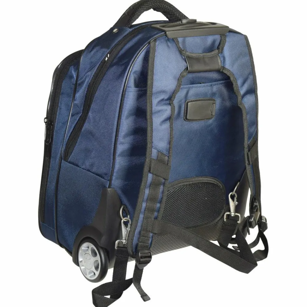 Dermata 2-Rollen Rucksacktrolley 47 cm Laptopfach blau