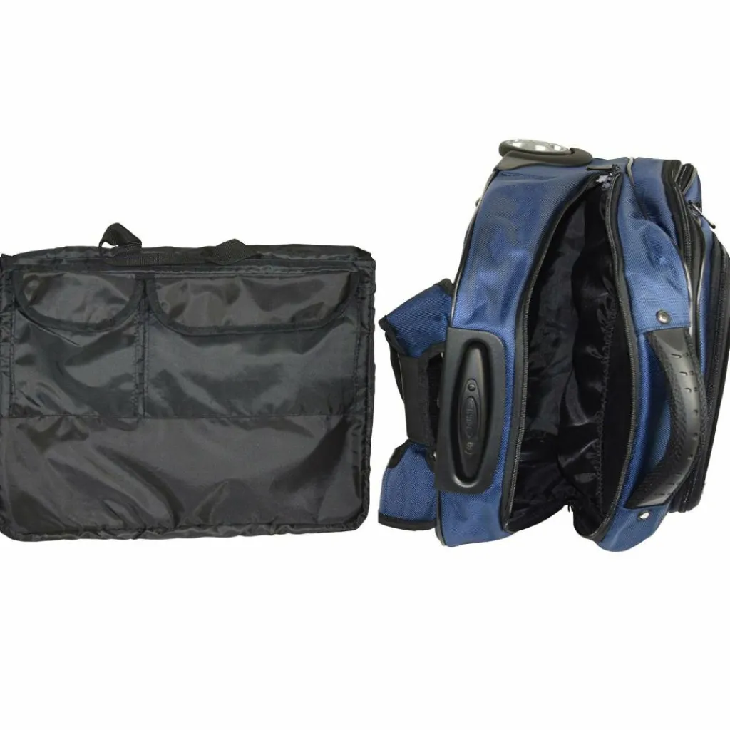 Dermata 2-Rollen Rucksacktrolley 47 cm Laptopfach blau