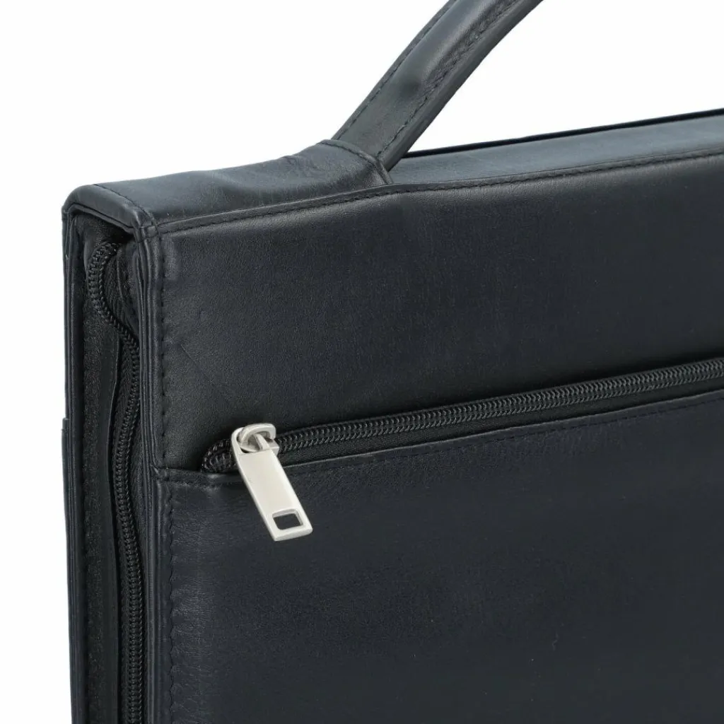 Online Dermata Schreibmappe Leder 34 cm schwarz