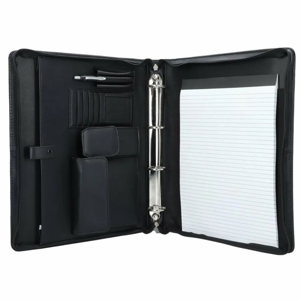 Online Dermata Schreibmappe Leder 34 cm schwarz