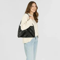 Desigual Schultertaschen|Henkeltaschen<Fibonacci Buxton Schultertasche 40 cm schwarz