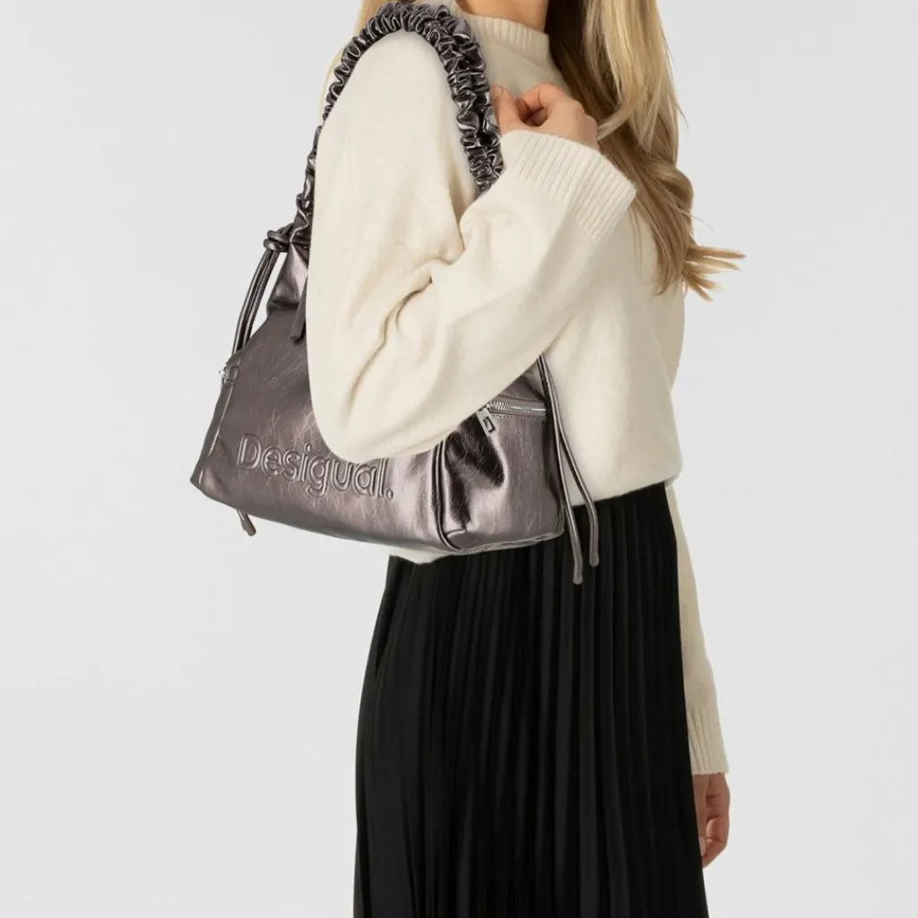 Discount Desigual Half Montville Schultertasche 29.5 cm brushed silver