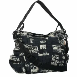 Sale Desigual Newspaper Arica Schultertasche 30 cm schwarz