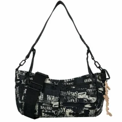 Desigual Schultertaschen<Newspaper Donosti Schultertasche 25 cm schwarz