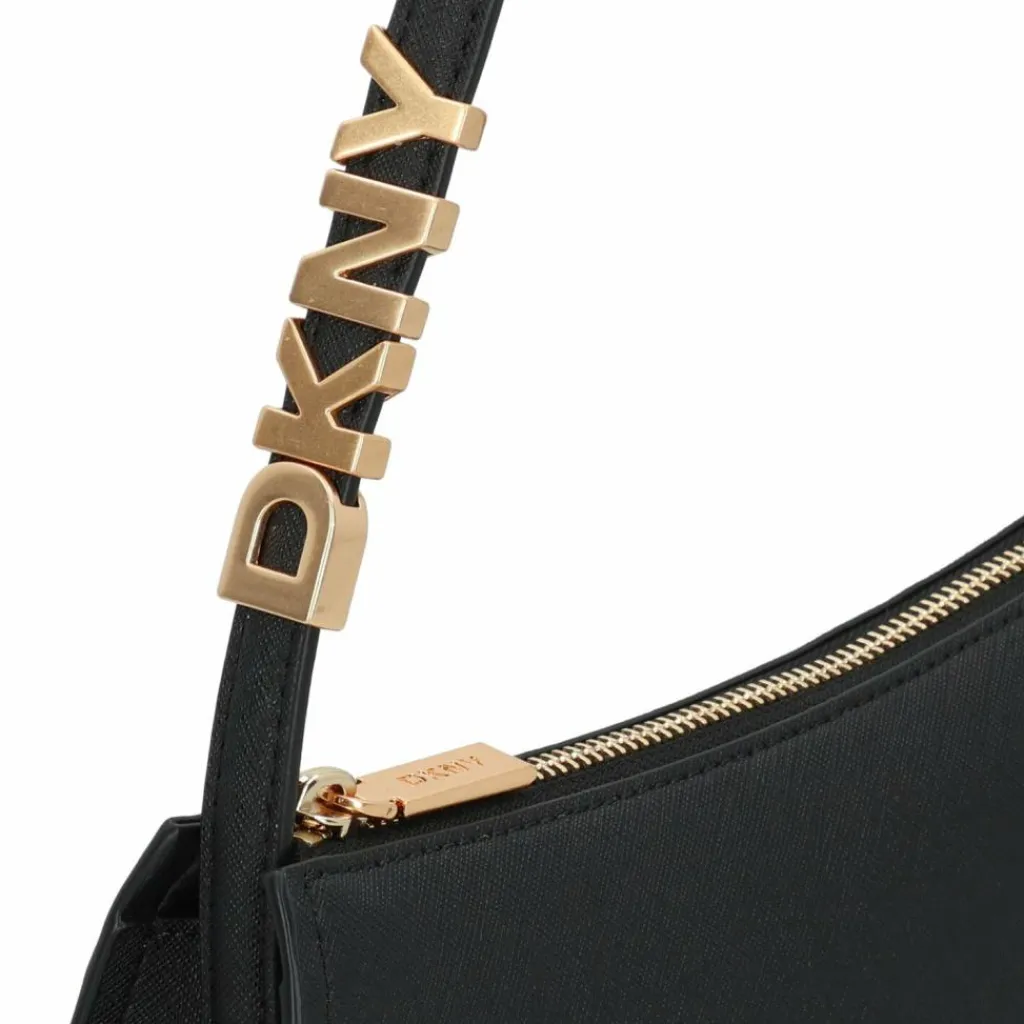 DKNY Henkeltaschen|Schultertaschen<Avril Schultertasche Leder 26 cm black-gold