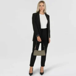 Best DKNY Avril Schultertasche Leder 26 cm utility green