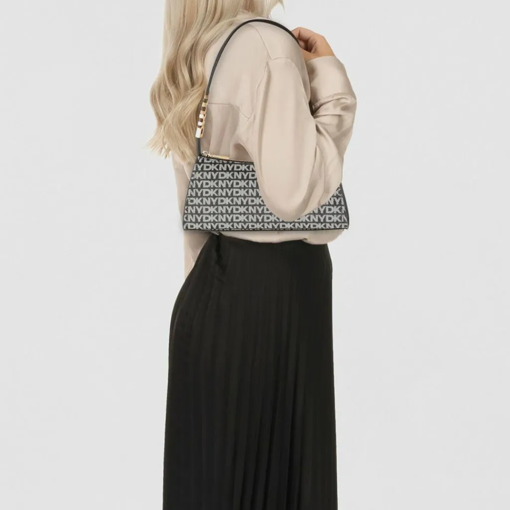 DKNY Henkeltaschen|Schultertaschen<Avril Schultertasche 26 cm bk logo-bk