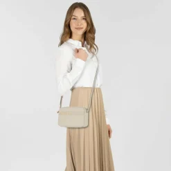 DKNY Umhängetaschen<Avril Umhängetasche Leder 23 cm lt taupe