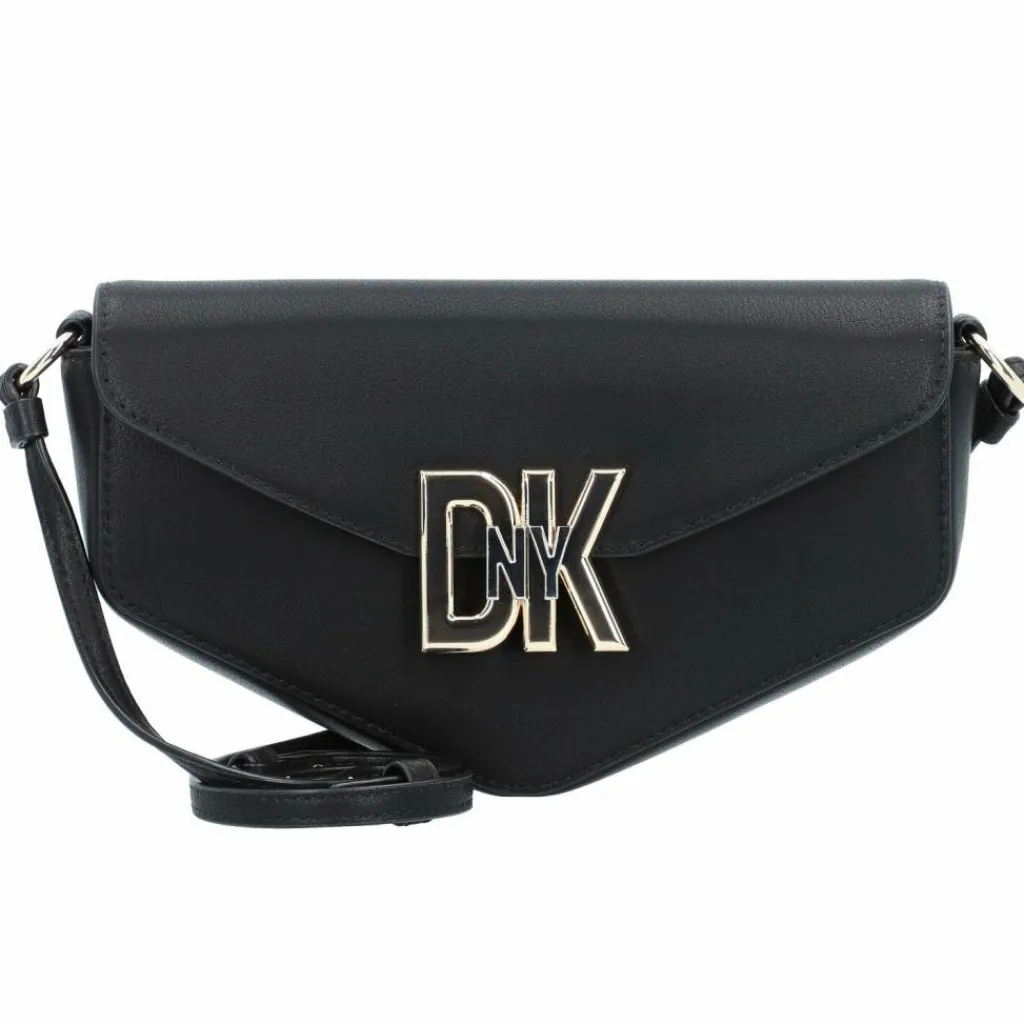 DKNY Henkeltaschen|Schultertaschen<Downtown Schultertasche Leder 25 cm blk-gold