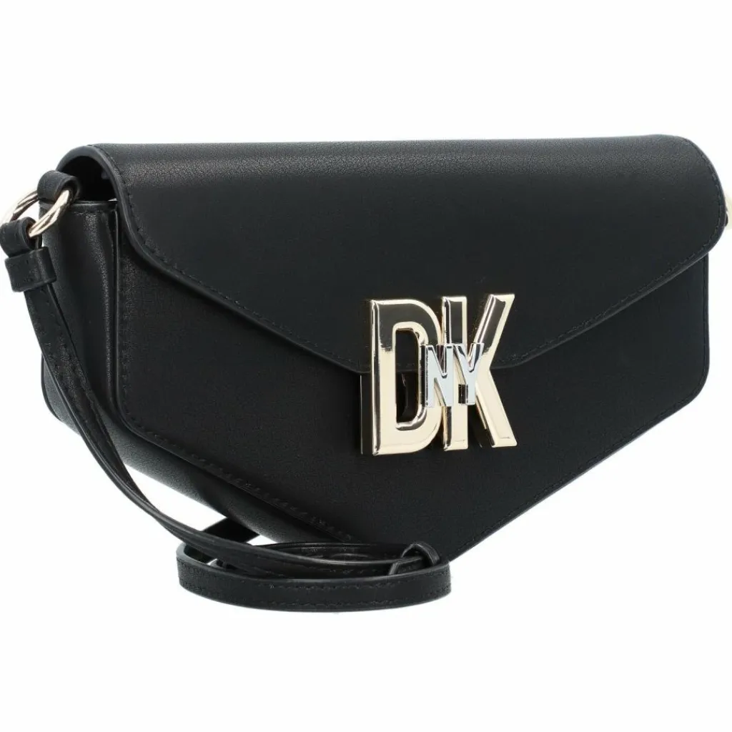 DKNY Henkeltaschen|Schultertaschen<Downtown Schultertasche Leder 25 cm blk-gold