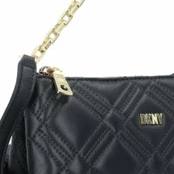Discount DKNY Evon Schultertasche Leder 22 cm blk-gold