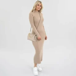 DKNY Umhängetaschen<Evon Umhängetasche Leder 20.5 cm khaki