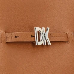 Outlet DKNY Milan Schultertasche Leder 31 cm cognac