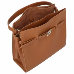 Outlet DKNY Milan Schultertasche Leder 31 cm cognac
