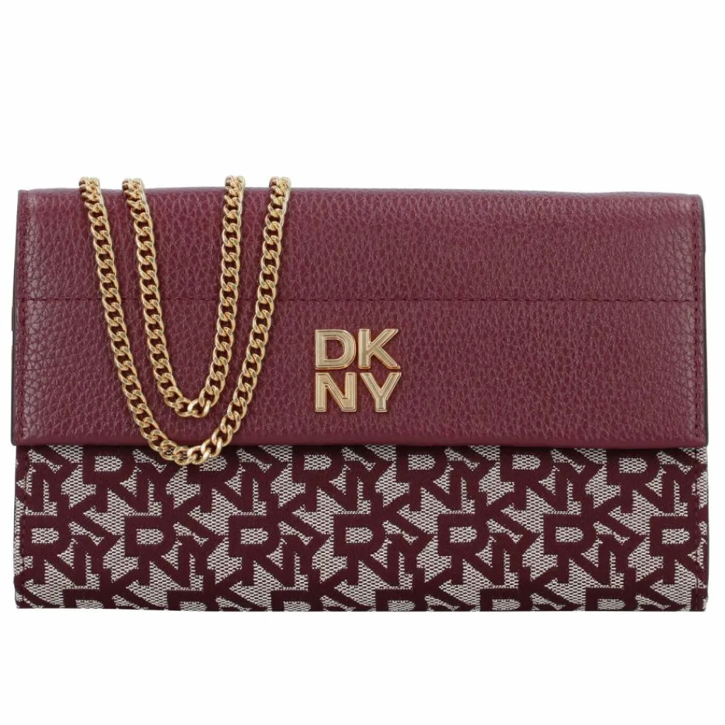 Sale DKNY Rosa Clutch Geldbörse Leder 20 cm aged wine-garnet