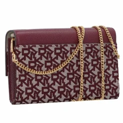 Sale DKNY Rosa Clutch Geldbörse Leder 20 cm aged wine-garnet