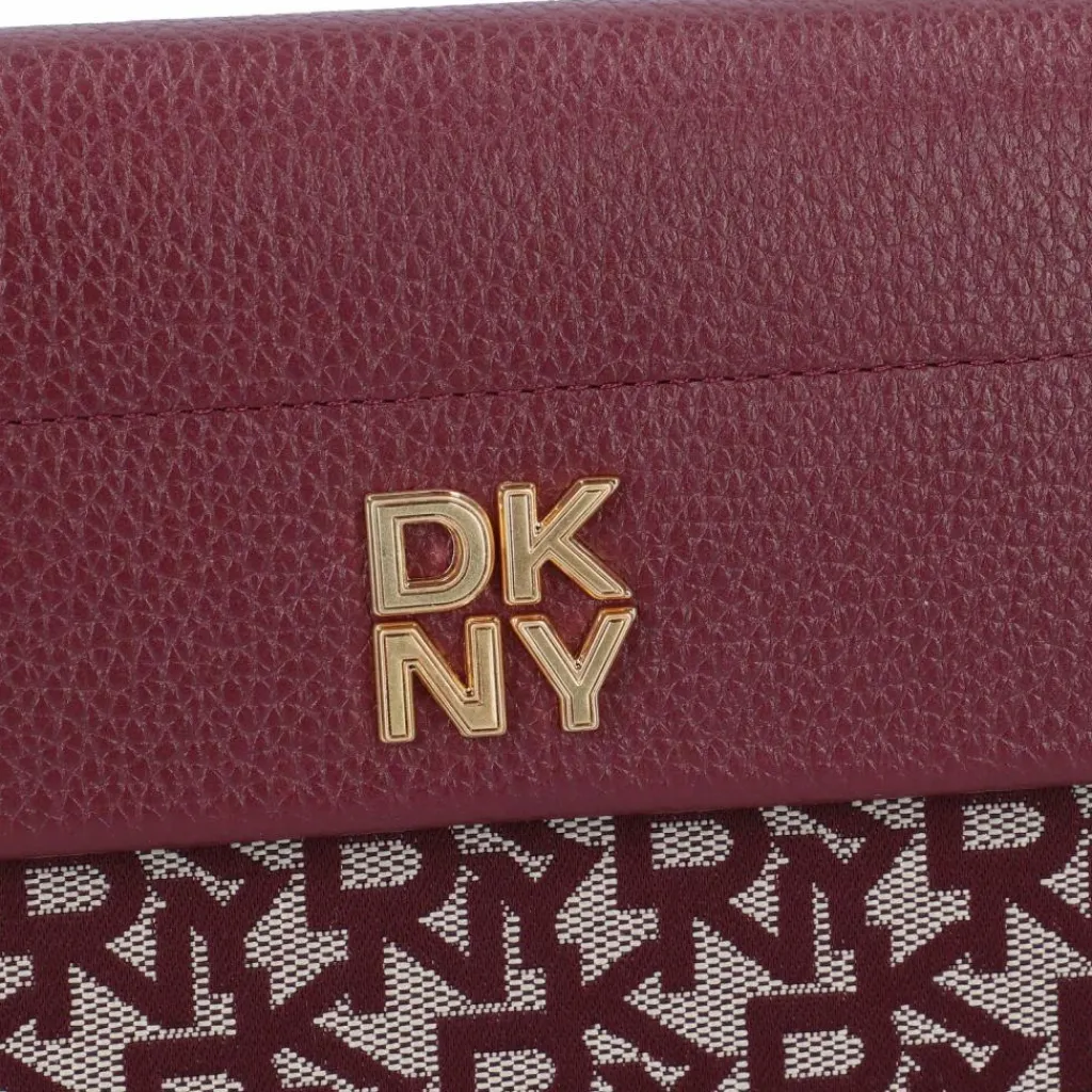 Sale DKNY Rosa Clutch Geldbörse Leder 20 cm aged wine-garnet