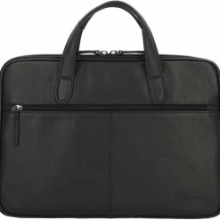 Hot d&n Business Line Aktentasche Leder 40 cm Laptopfach schwarz