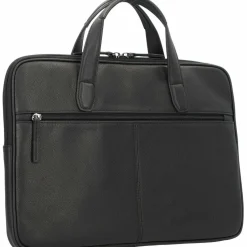 Hot d&n Business Line Aktentasche Leder 40 cm Laptopfach schwarz