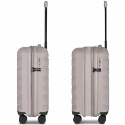 Clearance d&n South Dakota 4 Rollen Kabinentrolley S 55 cm mit Dehnfalte champagner