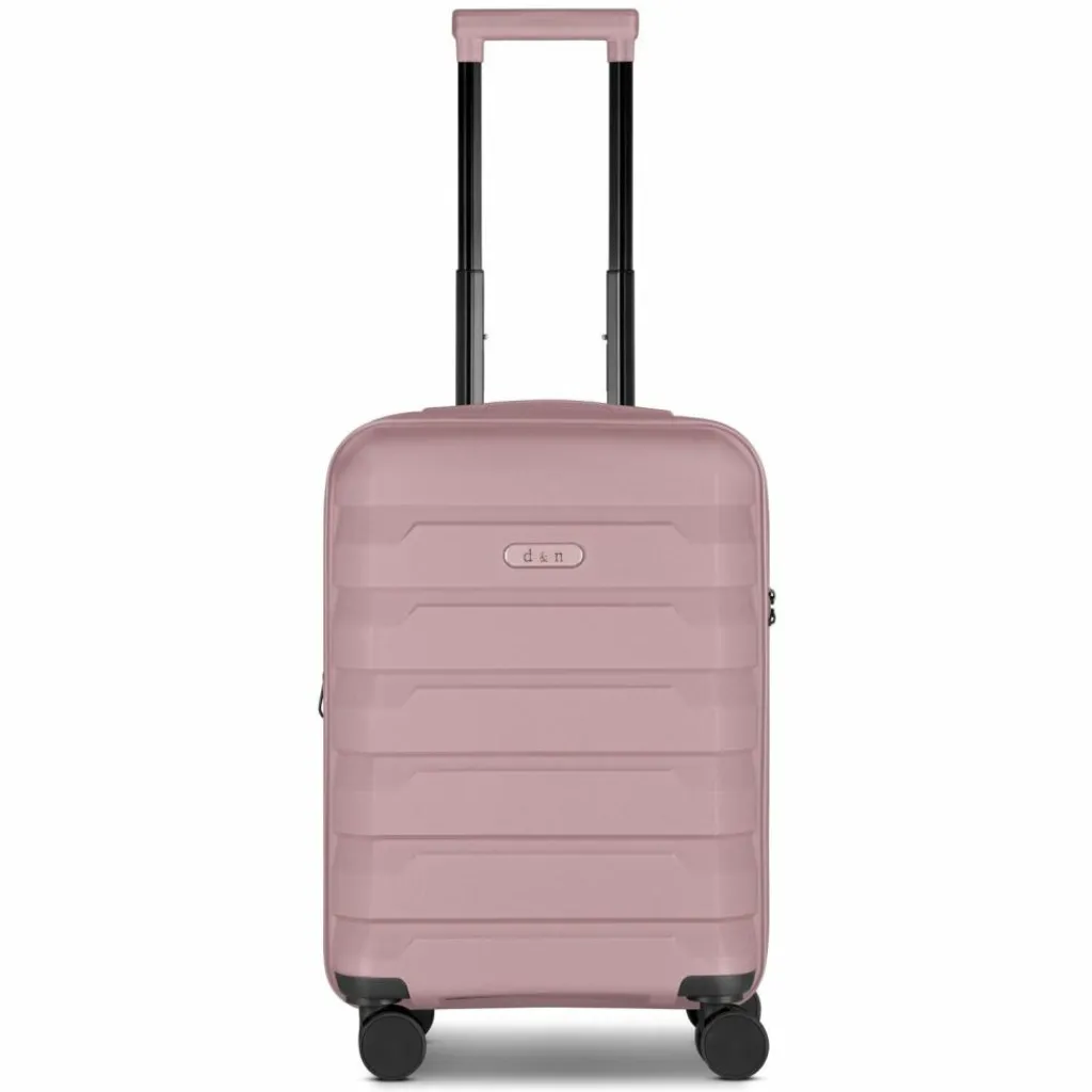 Outlet d&n South Dakota 4 Rollen Kabinentrolley S 55 cm mit Dehnfalte rose gold