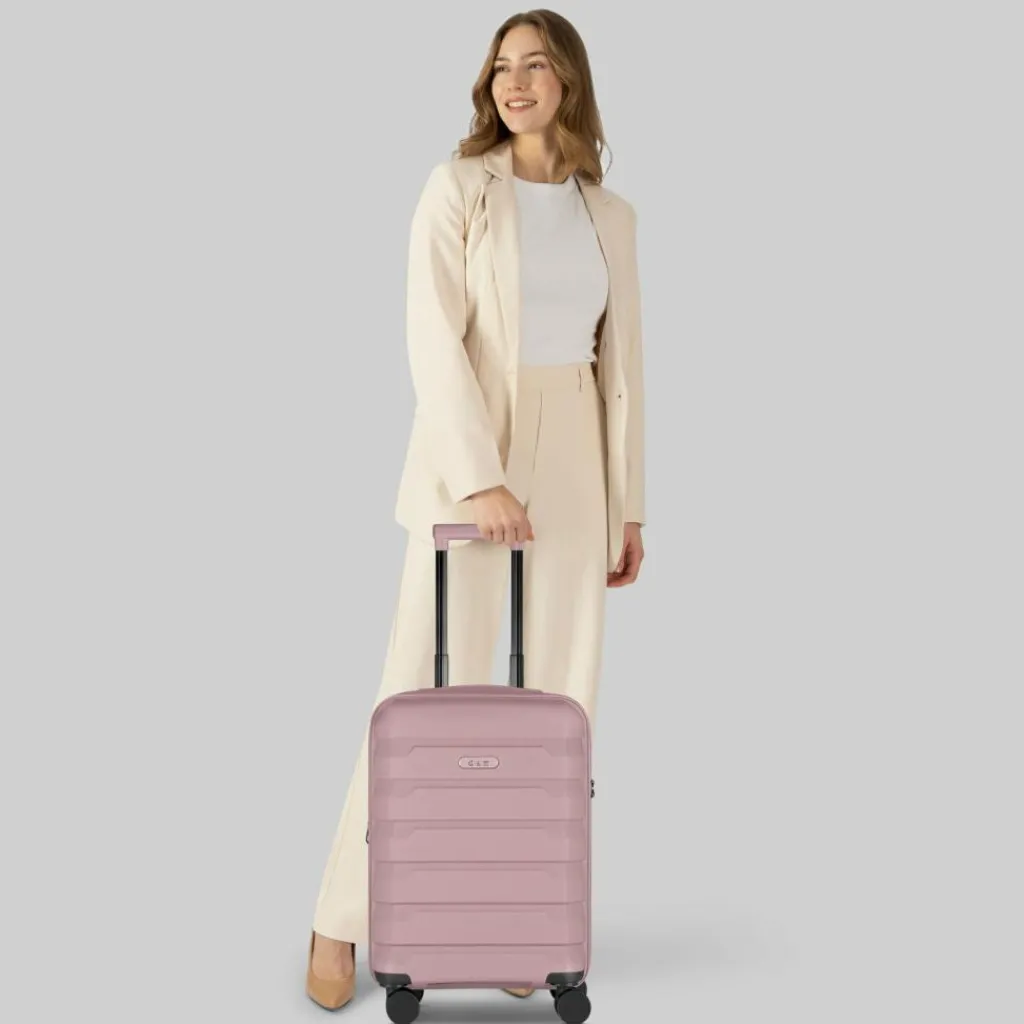 Outlet d&n South Dakota 4 Rollen Kabinentrolley S 55 cm mit Dehnfalte rose gold