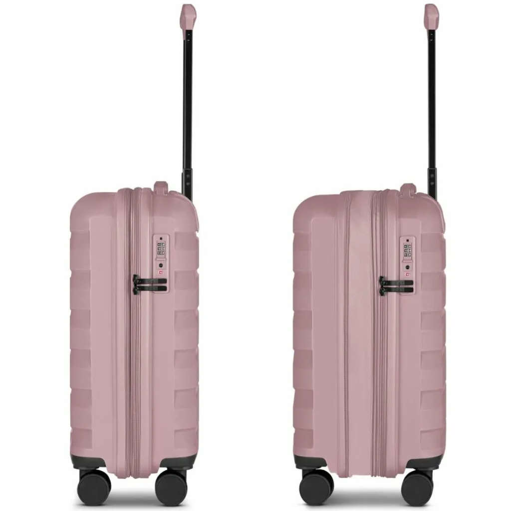 Outlet d&n South Dakota 4 Rollen Kabinentrolley S 55 cm mit Dehnfalte rose gold