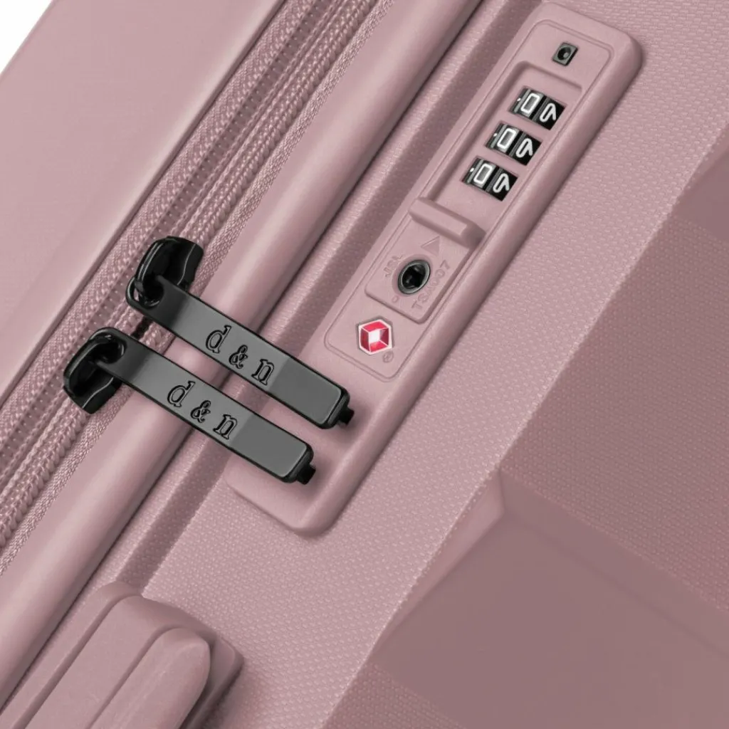 Outlet d&n South Dakota 4 Rollen Kabinentrolley S 55 cm mit Dehnfalte rose gold