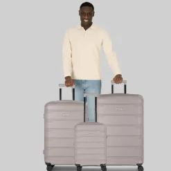 d&n Koffersets Als Hartgepäck|Koffersets 3-Teilig<South Dakota 4 Rollen Kofferset 3-teilig mit Dehnfalte champagner