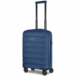 d&n Hartgepäck Kabinengepäck|4-Rollen Kabinentrolleys<South Dakota 4 Rollen Kabinentrolley S 55 cm mit Dehnfalte navy blue