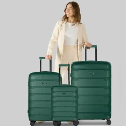 d&n Koffersets Als Hartgepäck|Koffersets 3-Teilig<South Dakota 4 Rollen Kofferset 3-teilig mit Dehnfalte olive