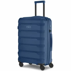Hot d&n South Dakota 4 Rollen Trolley M 66 cm mit Dehnfalte navy blue