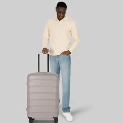 d&n Hartgepäck|4-Rollen Koffer<South Dakota 4 Rollen Trolley M 66 cm mit Dehnfalte champagner