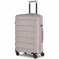 d&n Hartgepäck|4-Rollen Koffer<South Dakota 4 Rollen Trolley M 66 cm mit Dehnfalte champagner