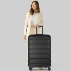 d&n Hartgepäck|4-Rollen Koffer<South Dakota 4 Rollen Trolley L 76 cm mit Dehnfalte black