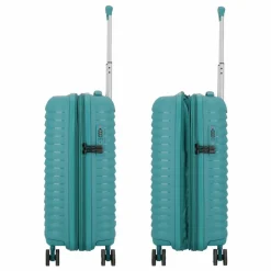 d&n Hartgepäck Kabinengepäck|4-Rollen Kabinentrolleys<Travel Line 4500 4 Rollen Kabinentrolley S 55 cm mit Dehnfalte petrol