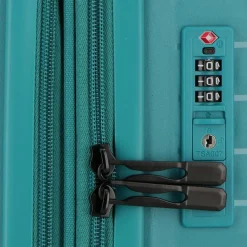 d&n Hartgepäck Kabinengepäck|4-Rollen Kabinentrolleys<Travel Line 4500 4 Rollen Kabinentrolley S 55 cm mit Dehnfalte petrol