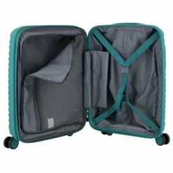 d&n Hartgepäck Kabinengepäck|4-Rollen Kabinentrolleys<Travel Line 4500 4 Rollen Kabinentrolley S 55 cm mit Dehnfalte petrol