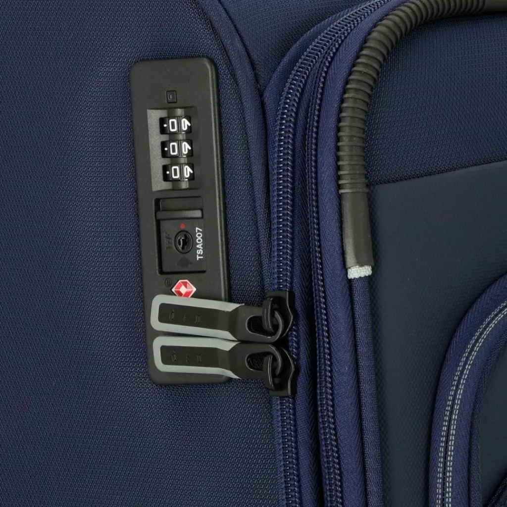 Best d&n Travel Line 9504 4 Rollen Kofferset 3-teilig mit Dehnfalte navy